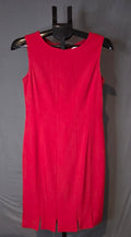 Kasper red sleeveless sheath dress front