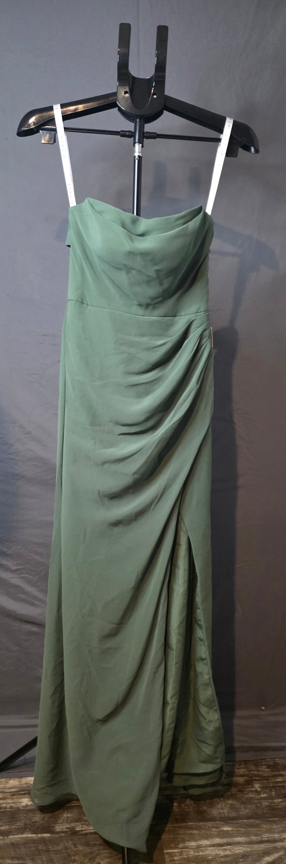 Azazie Leonis Eucalyptus Strapless Draped Bridesmaid Dress Custom Size