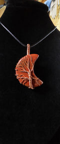 Red Jasper Gemstone Crescent Moon Tree of Life Necklace – Boho Witchy Crystal Jewelry