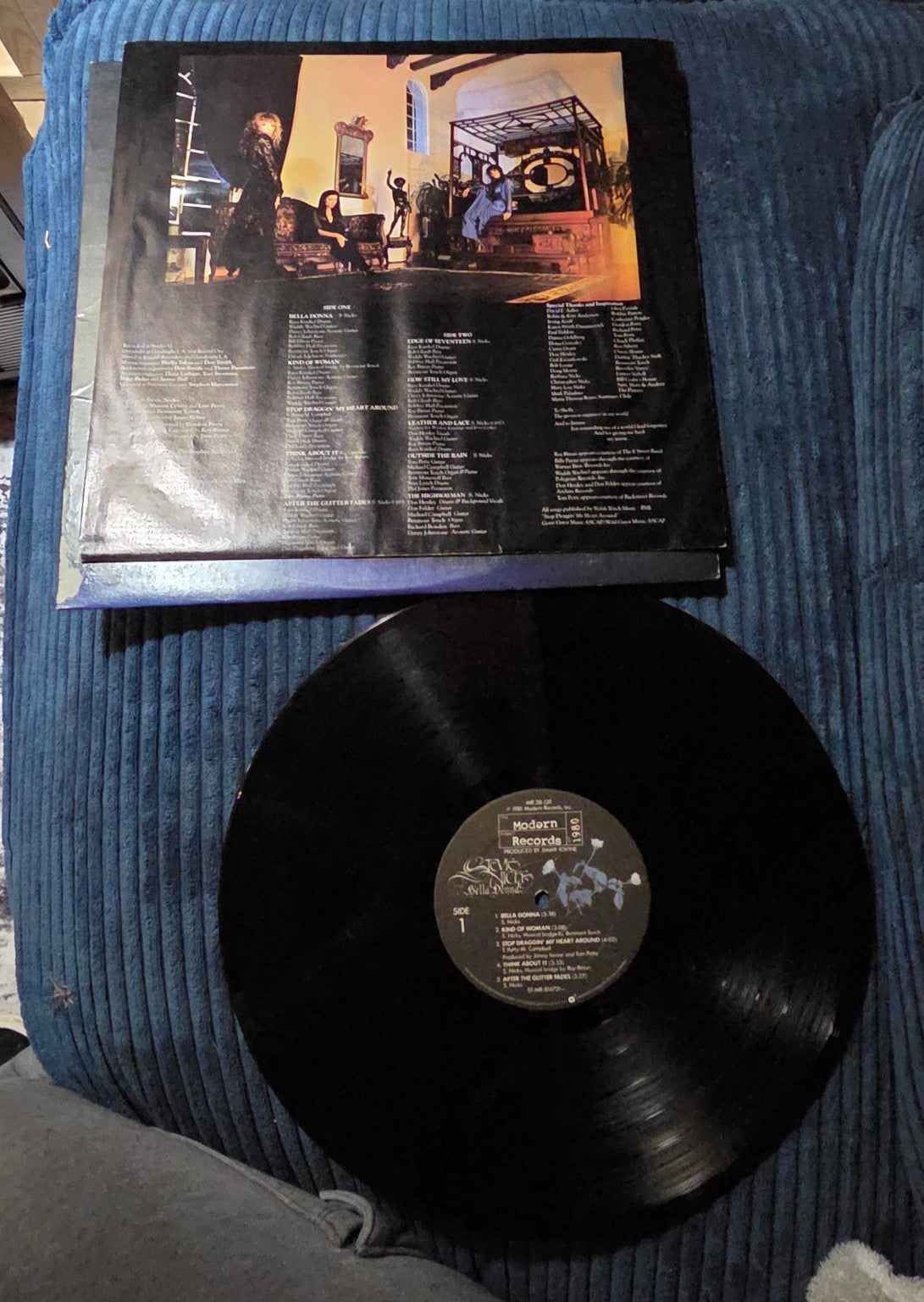 Stevie Nicks Bella Donna vinyl Side 1 and inner sleeve